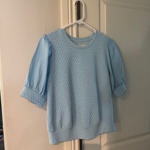 Porridge Puff Sleeve Textured Shirt